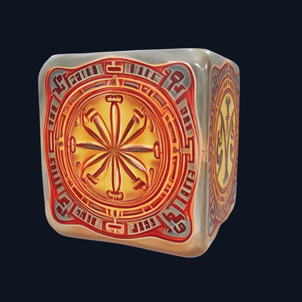 Ornate Glowing Cube Model Pack